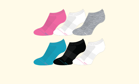 6 pk ladies low cut socks