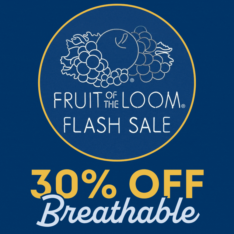 fruit of the loom flash sale 30% off breathable