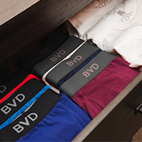 BVD boxer briefs in drawer