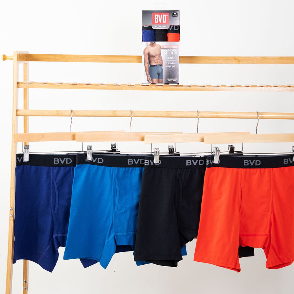 BVD boxers on hanging rack