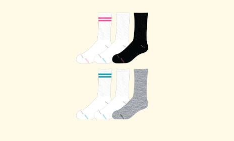 6pk Ladies Crew Socks 