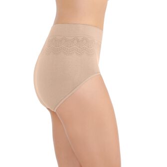No Pinch No Show Seamless Brief Panty DAMASK NEUTRAL LACE