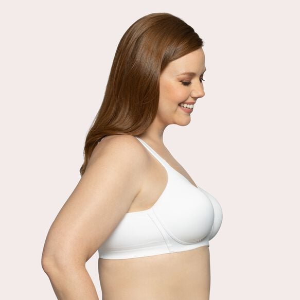 Beyond Comfort® Full Figure Wireless Bra Star White