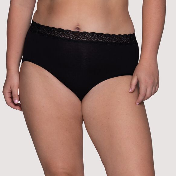 Flattering Lace® Cotton Stretch Brief STAR WHITE