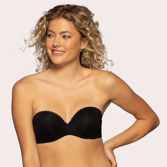 Gel Touch Strapless Push Up Bra Black