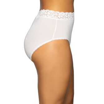 Flattering Lace Brief Panty Star White