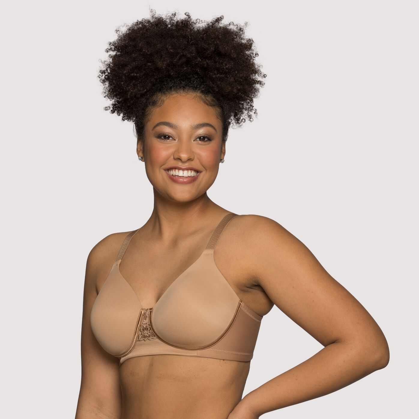 Vanity Fair Full Figure Beauty Back Smoother Wireless Bra 71380 In  Cappuccino