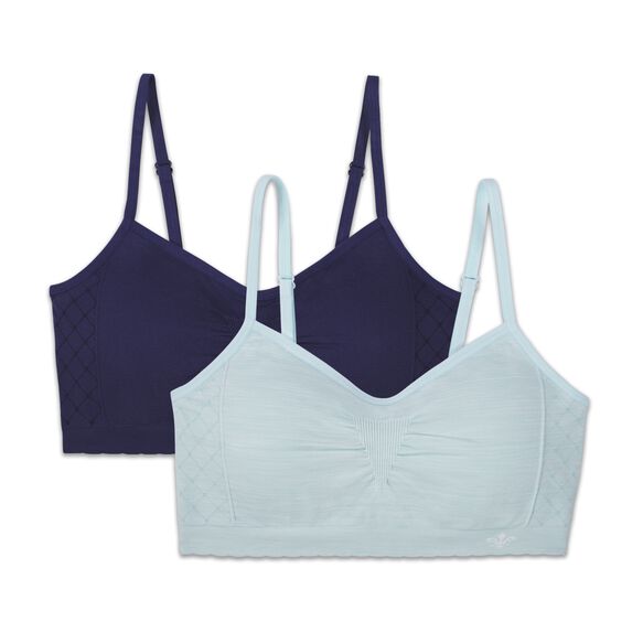 Beyond Comfort® Seamless Wireless Bralette, 2 Pack BEACHSIDE AQUA SPACE DYE/GHOST NAVY
