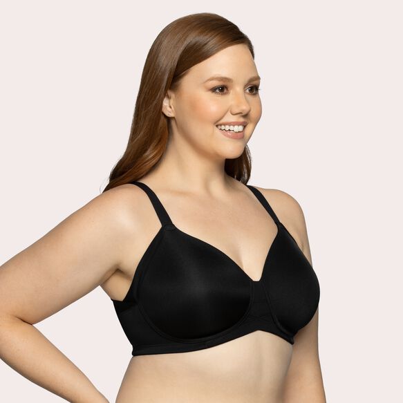 Beauty Back® Full Figure Wireless Extended Side and Back Smoother Bra Midnight Black
