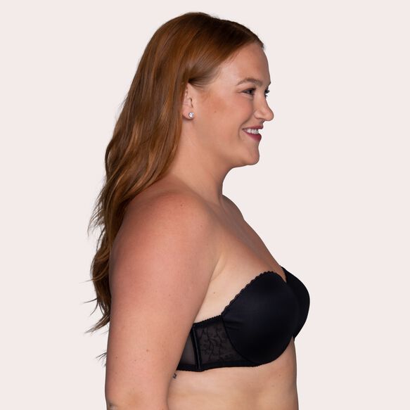 Gel Touch Strapless Push Up Bra Black