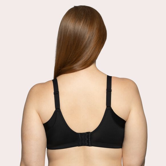 Beauty Back® Full Figure Wireless Extended Side and Back Smoother Bra Midnight Black