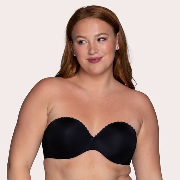 Gel Touch Strapless Push Up Bra Black