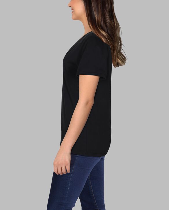 Women's Crafted Comfort Artisan Tee™ V-Neck T-Shirt Black Ink