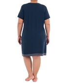 Women's Plus Soft & Breathable Plus Size Pajama Sleepshirt MIDNIGHT BLUE