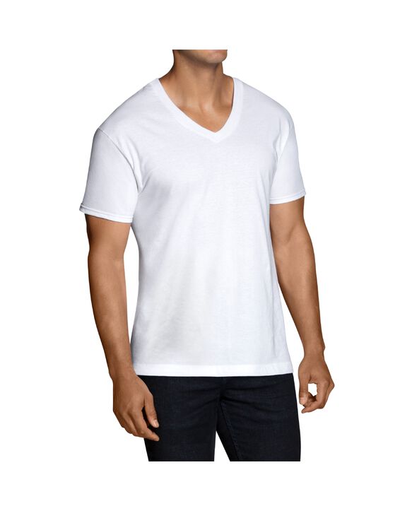 Men S Short Sleeve White V Neck T Shirts 3 Pack