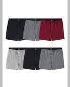 Men's Assorted Knit Boxers, 6 Pack 
