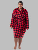 Women's Plus Fleece Robe BUFFALO CHECK