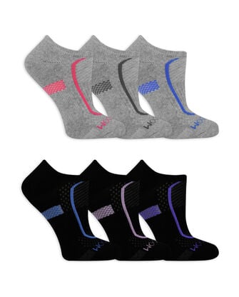 Women's CoolZone Cotton Cushioned No Show Socks 6 Pair 