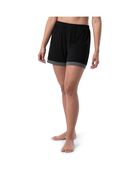 Women's Soft & Breathable V-Neck T-shirt and Shorts, 2-Piece Pajama Set Black Soot