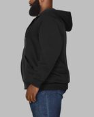 Big Men's Eversoft® Fleece Full Zip Hoodie Sweatshirt Rich Black