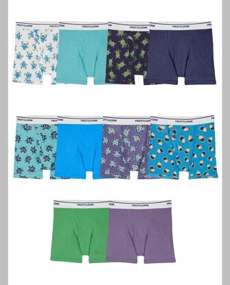 Toddler Boys' EverSoft Assorted Print Boxer Briefs, 10 Pack 
