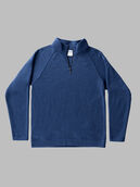 Men's Sweater Fleece Quarter Zip Pullover Navy Heather