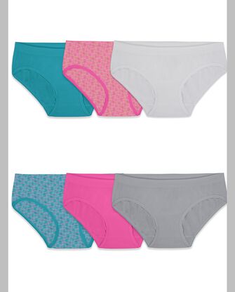 Girls' Seamless Hipster Panty, 6 Pack 
