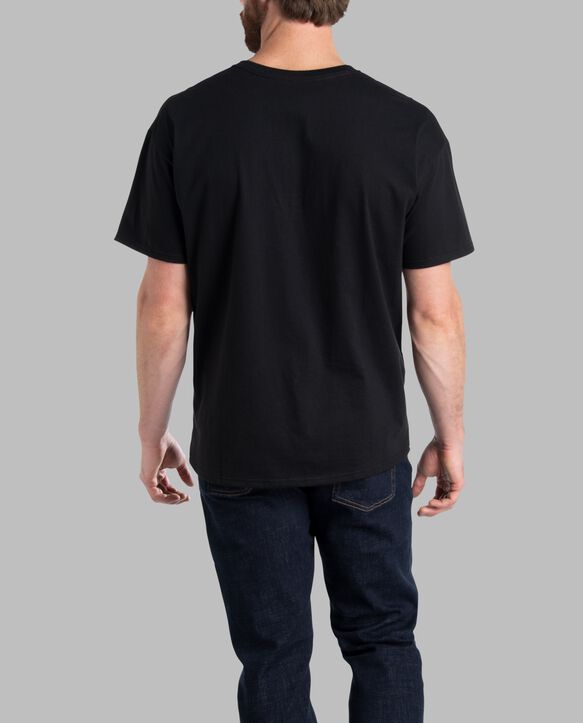 Men’s Eversoft® Short Sleeve Crew T-Shirt, Extended Sizes 2 Pack BLACK INK