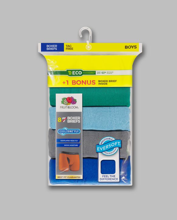 Boys' CoolZone® Boxer Briefs, Assorted Print and Solid 8 Pack ASSORTED