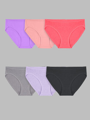 Women's 360 Stretch Comfort Cotton Bikini Panty, Assorted 6 Pack 
