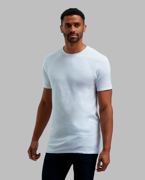 BVD® Men's Short Sleeve Cotton Crew T-Shirt, White 5 Pack White