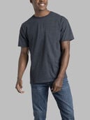 Men’sEversoft®  Short Sleeve Crew T-Shirt, Extended Sizes 2 Pack BLACK HEATHER