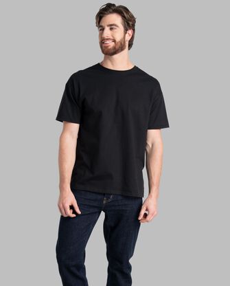 Men’s Eversoft® Short Sleeve Crew T-Shirt, Extended Sizes 2 Pack BLACK INK