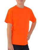 Boys' Short Sleeve Crew T-Shirt, 2 Pack Blazing Orange