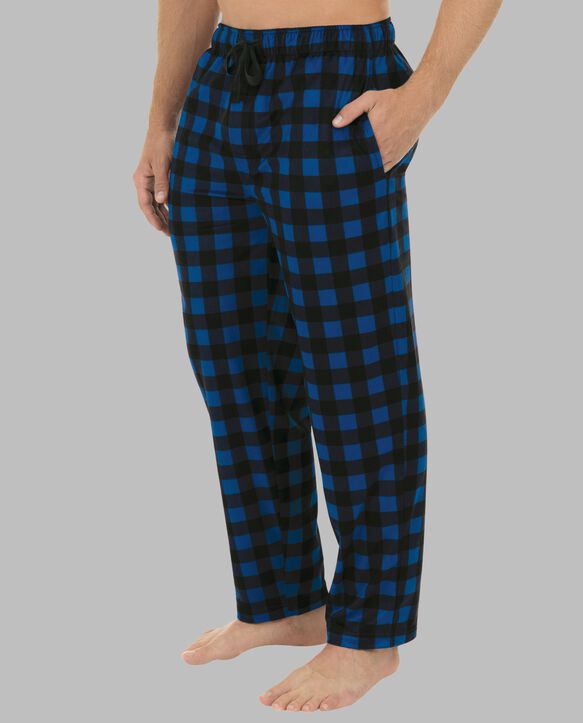 Men’s Fleece Sleep Lounge Pant BLUE/BLACK BUFFALO PRINT