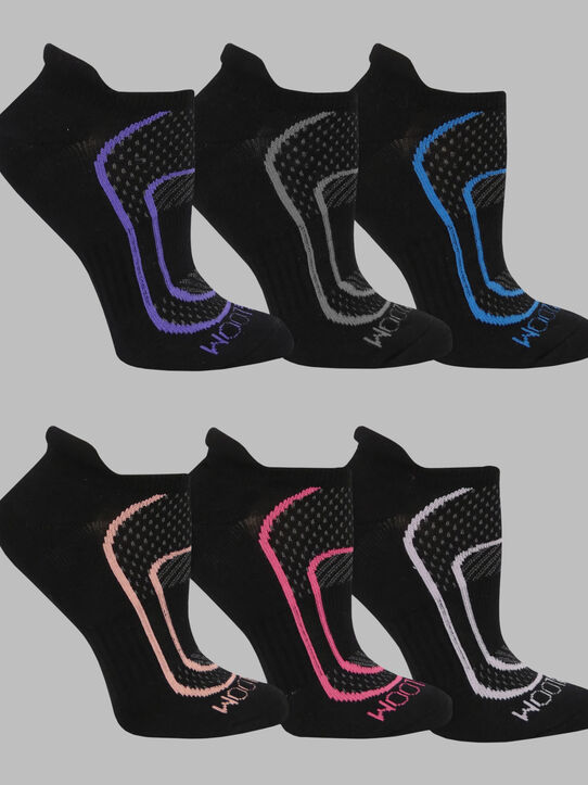 Women's Coolzone No Show Tab Sock, 6 Pack 
