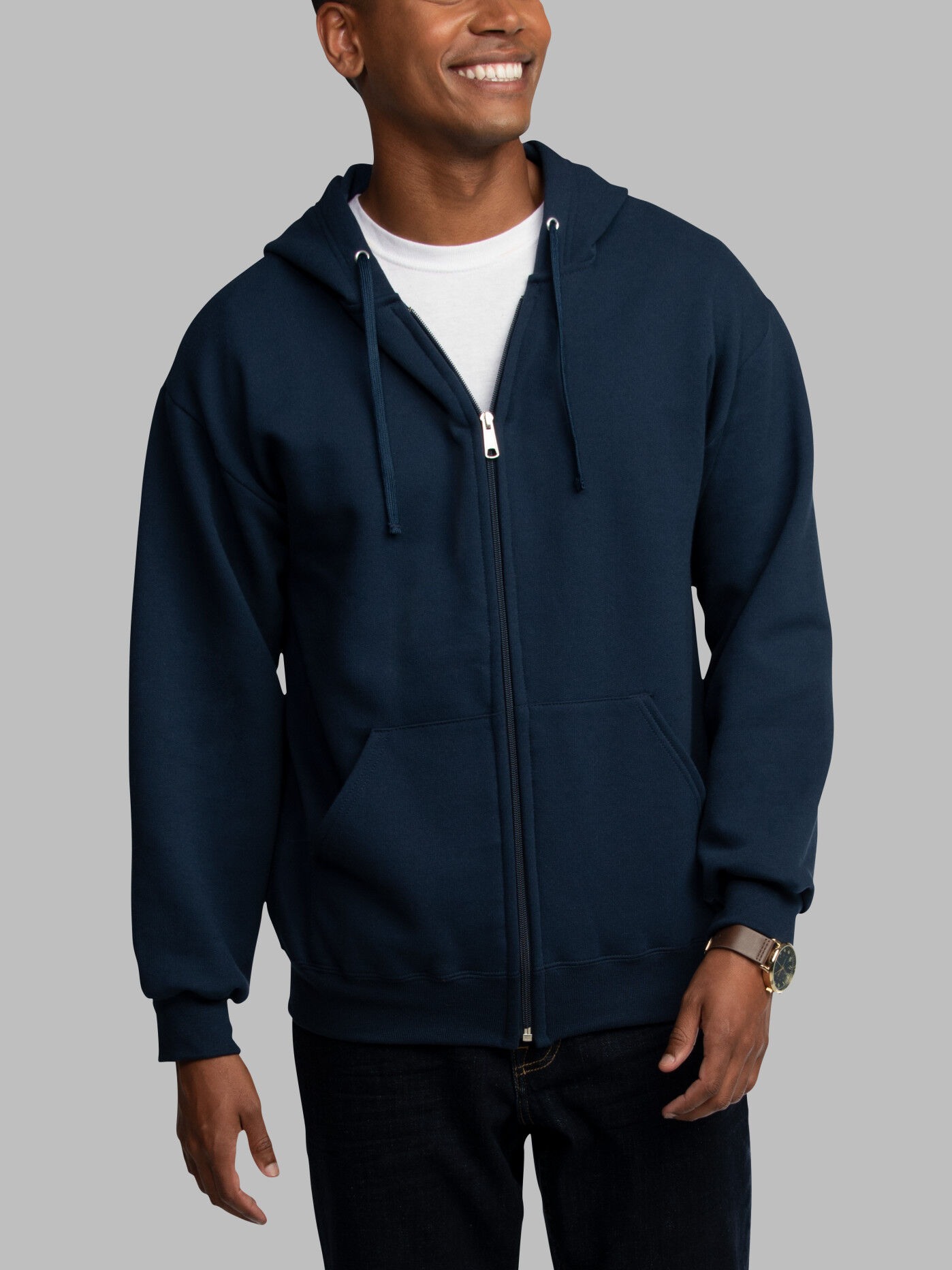 Men s EverSoft Fleece Full Zip Hoodie Jacket 1 Pack
