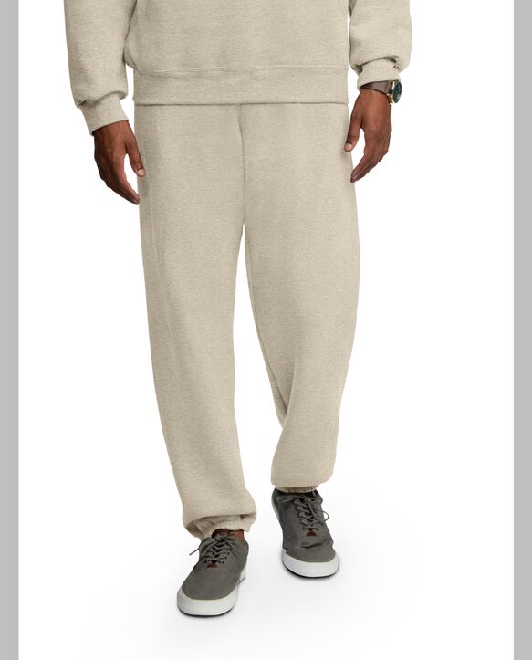 Eversoft® Fleece Elastic Bottom Sweatpants, Extended Sizes Khaki Heather