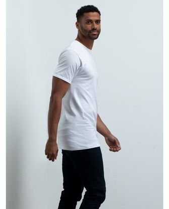 BVD Men's White Cotton Crew T-Shirt, 5 Pack 