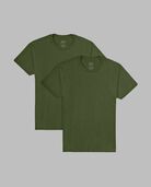 Men’s Eversoft® Short Sleeve Crew T-Shirt, 2 Pack MILITARY GREEN