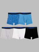 Boys' Breathable Cooling Cotton Mesh Boxer Briefs, Assorted 5 Pack ASSORTED