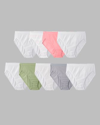 Women's Cotton Hi-Cut Panty, Assorted 6+3 Bonus Pack 