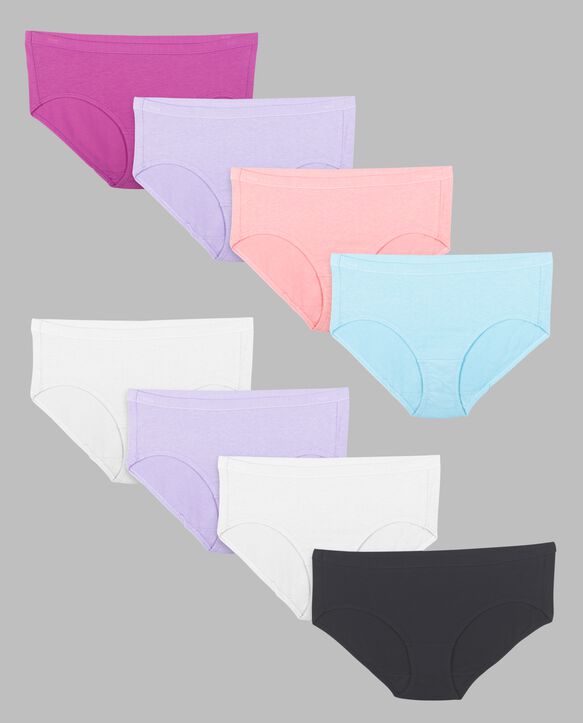 Women's Breathable Cotton Mesh Hipster Panty, Assorted 8 Pack ASSORTED