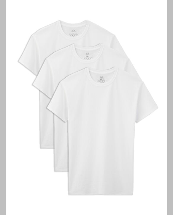 Boys’ Short Sleeve Crew T-shirt, White 3 pack White