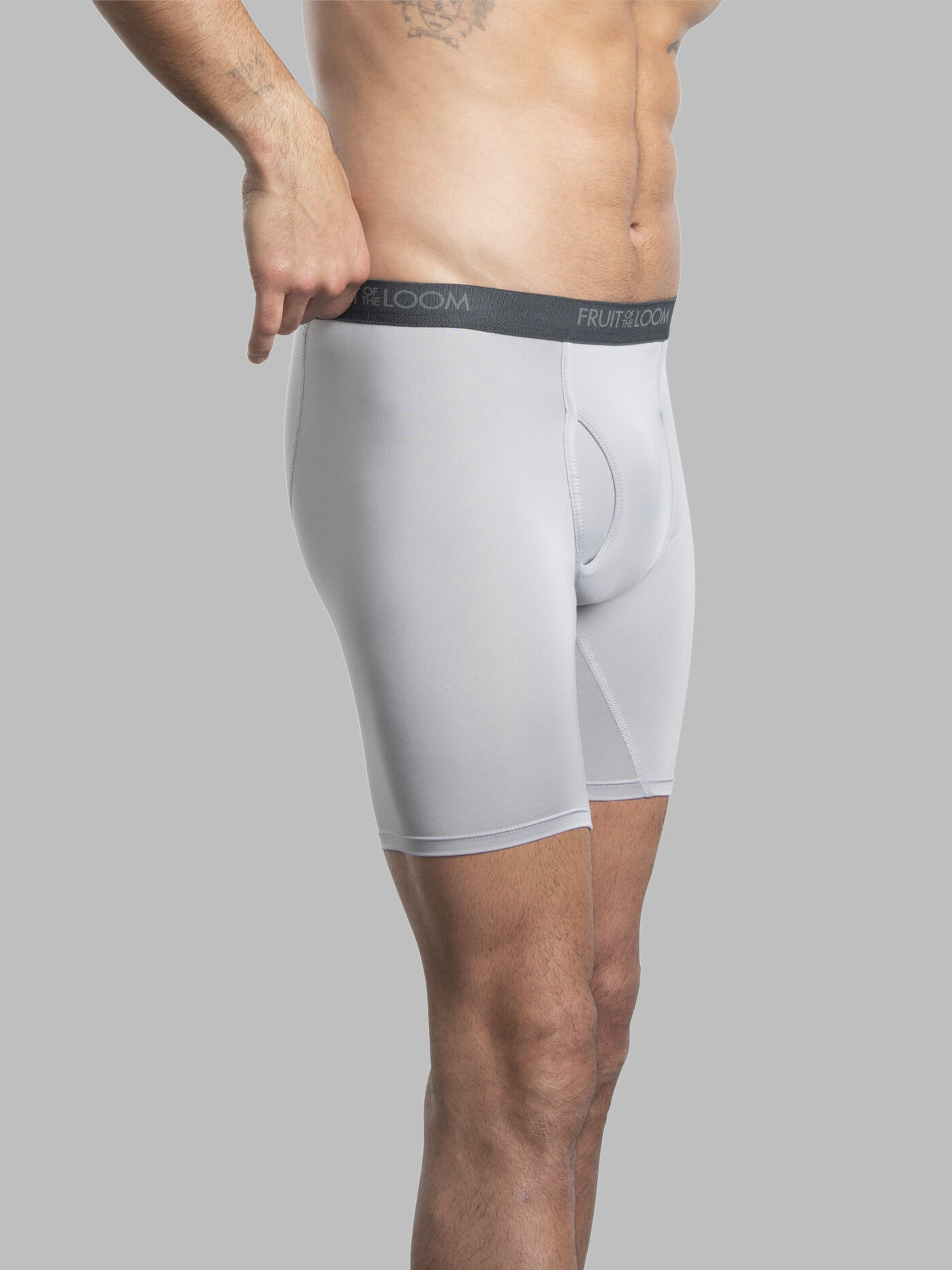 Fruit of the loom micro outlet stretch boxer briefs long leg