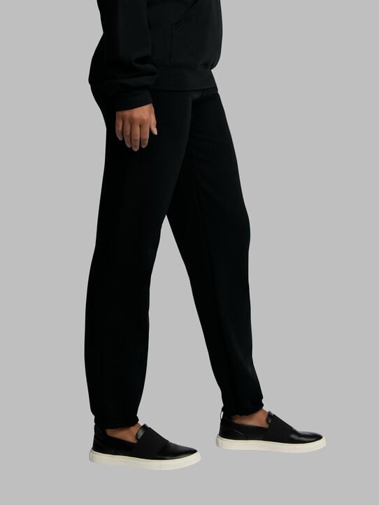 EverSoft®  Fleece Elastic Bottom Sweatpants, Extended Sizes Black