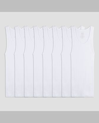 Boys' Cotton A-Shirt,, White 5+3 Bonus Pack 