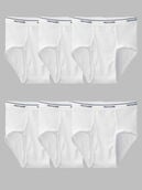 Men's Cotton Briefs, Extended Sizes White 6 Pack White