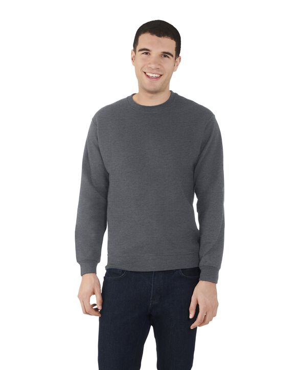 Big Men's EverSoft Fleece Crew Sweatshirt, 1 Pack Charcoal Heather