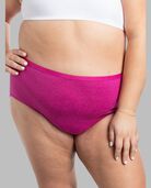 Women's Plus Fit for Me® 360 Cotton Stretch Brief Panty, Assorted 6 Pack Assorted